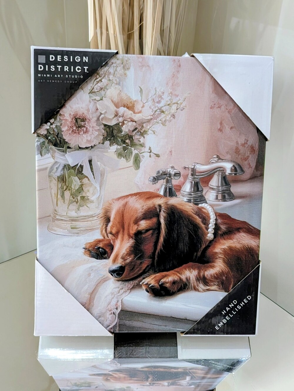 New Designer District Studios Sleeping Dachshund Luxe Art Print